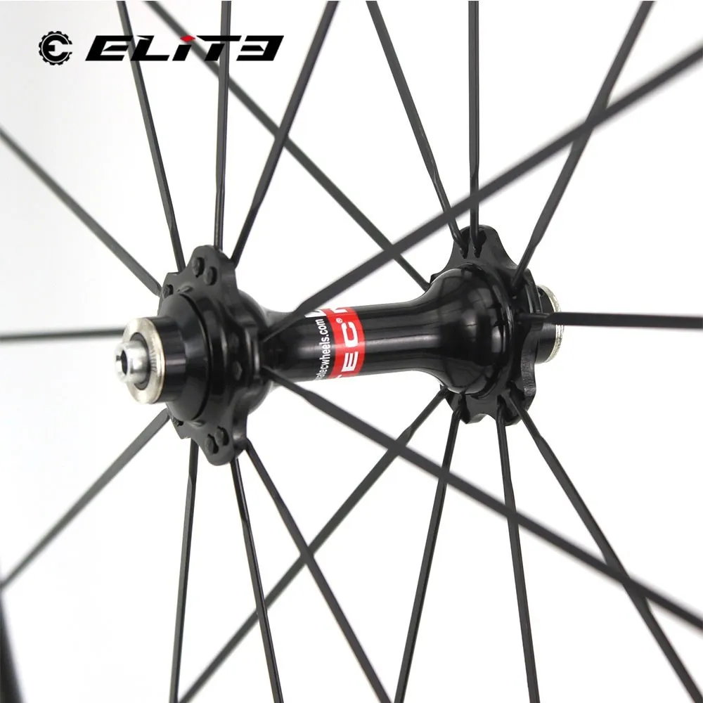 ELITEWHEELS 700C дорожные колеса Dimple карбоновые для велосипеда Tubular / Clincher 45 мм с Novatec J
