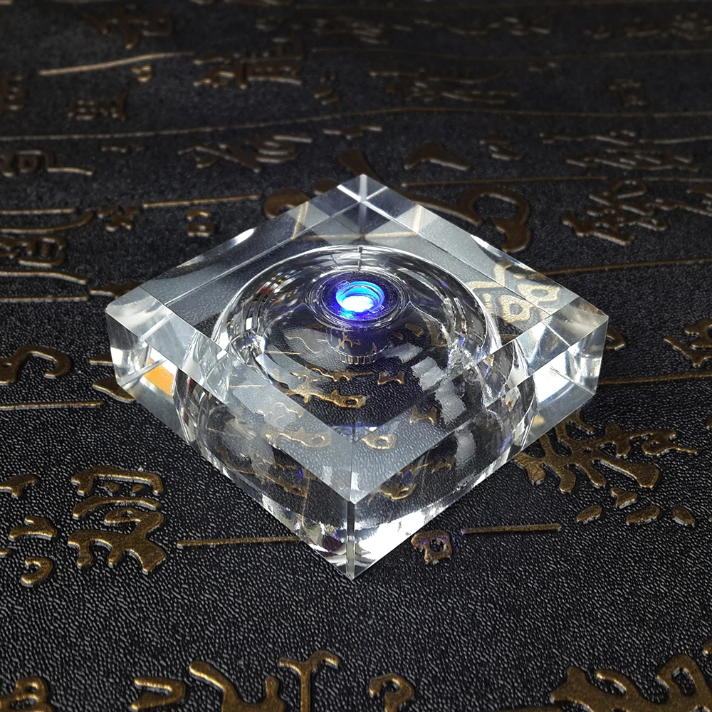 Small Multicolor Led Crystal Light Stand Support Decoration Craft Display huismerk kopen in de aanbieding