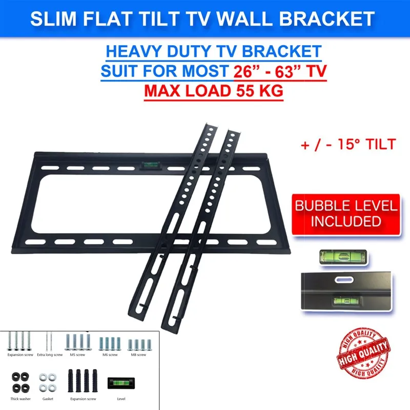 رف لتثبيت التليفزيون على الحائط ثابتة شقة شاشة تلفزيون مسطحة إطار 32-55 مؤشر LED LCD بالبوصة رصد شقة شاشة تلفزيون مسطحة حامل الحائط حامل قابل للتع...