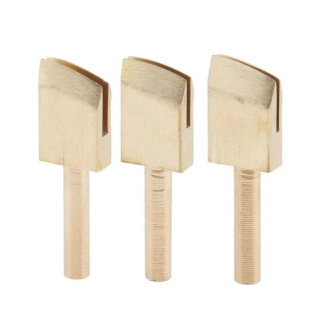

3Pieces Brass Leather Edge Sealing Tools Soldering Iron Tip to Burn Edge Decorate