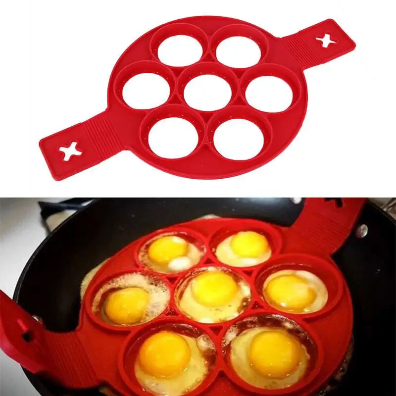 nonstick cooking tool to make egg rings silicone mold Pancake cheese egg pot Flip kitchen baking