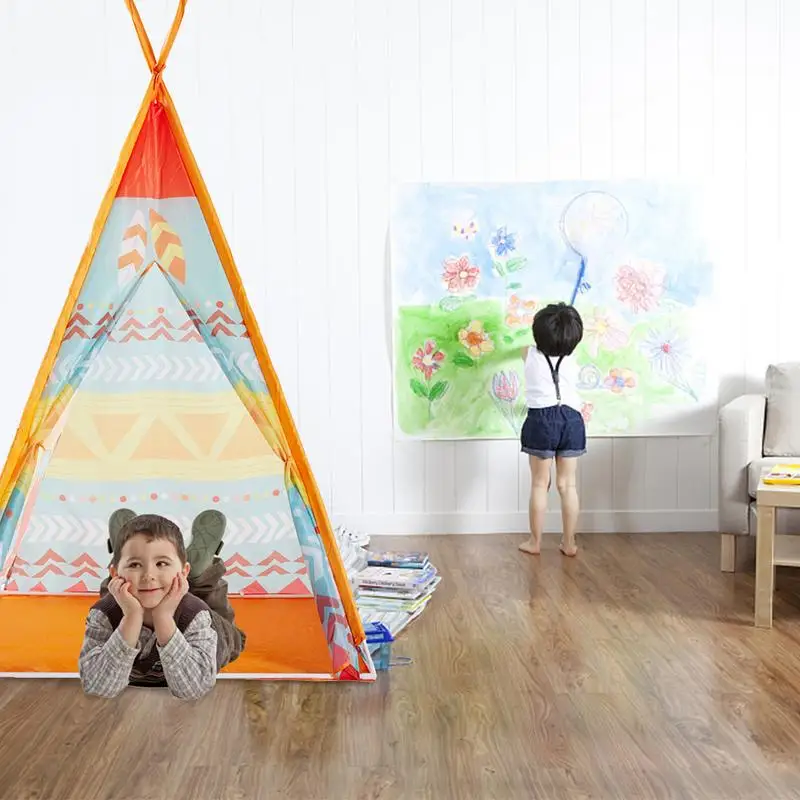 

Kids Toys Tent Play House Indian Style Tent Indoor Tents Chidren Home Indoor Folding Tent Portable Adventure Toy For Children