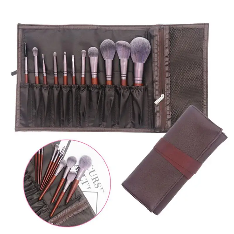 11Slots Brushes Holder Bag Cosmetic Makeup Brushes Container Case ...