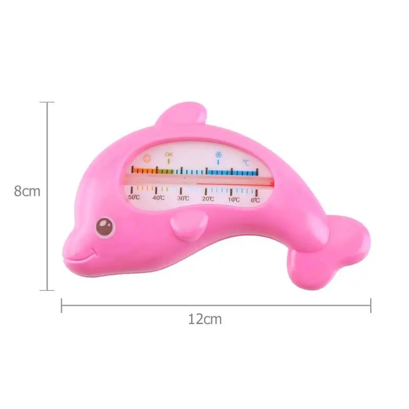 Милый детский термометр в форме дельфина, пластиковая плавающая игрушка для ванны, уход за младенцем, бытовой термометр для душа для малышей