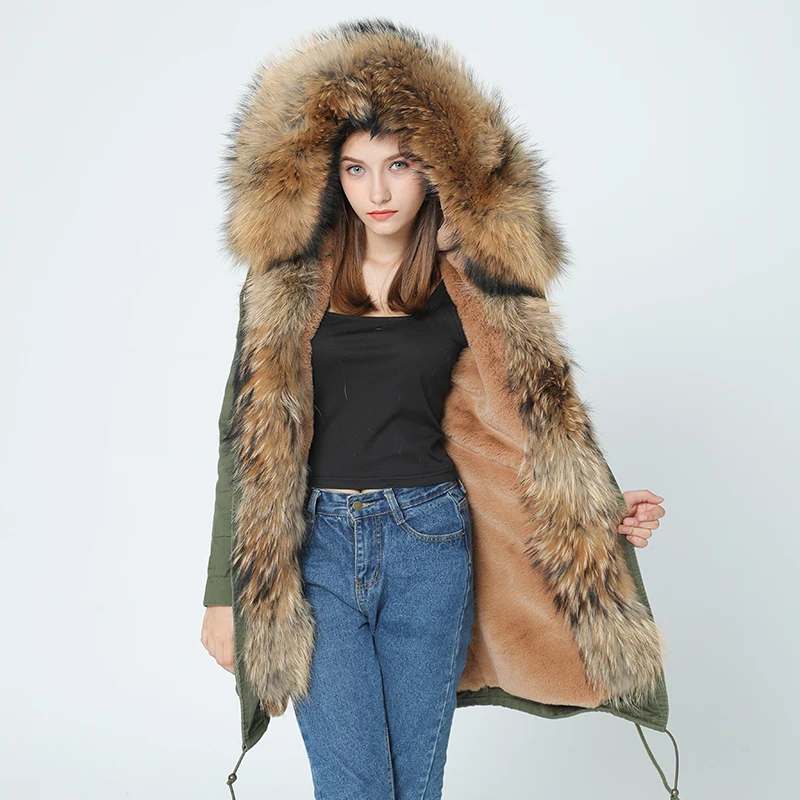 Femme en coton rose allure fourrure ORNE QUEUE DE POISSON Parka Femme en coton rose allure fourrure ORNE QUEUE DE POISSON Parka