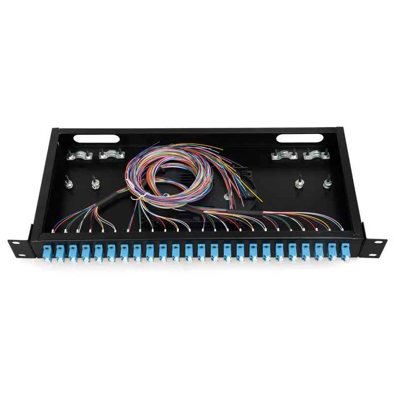 24 Port Fiber Patch Panel SC FC LC Pigtail ODF 1U