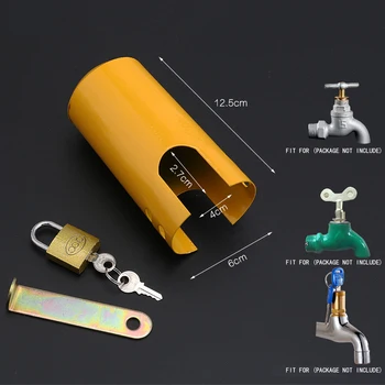 

1 Set Lockable Tap Protective Cover Outdoors Garden Lock Faucet Tap Protective Home Improvement Faucet Accessories