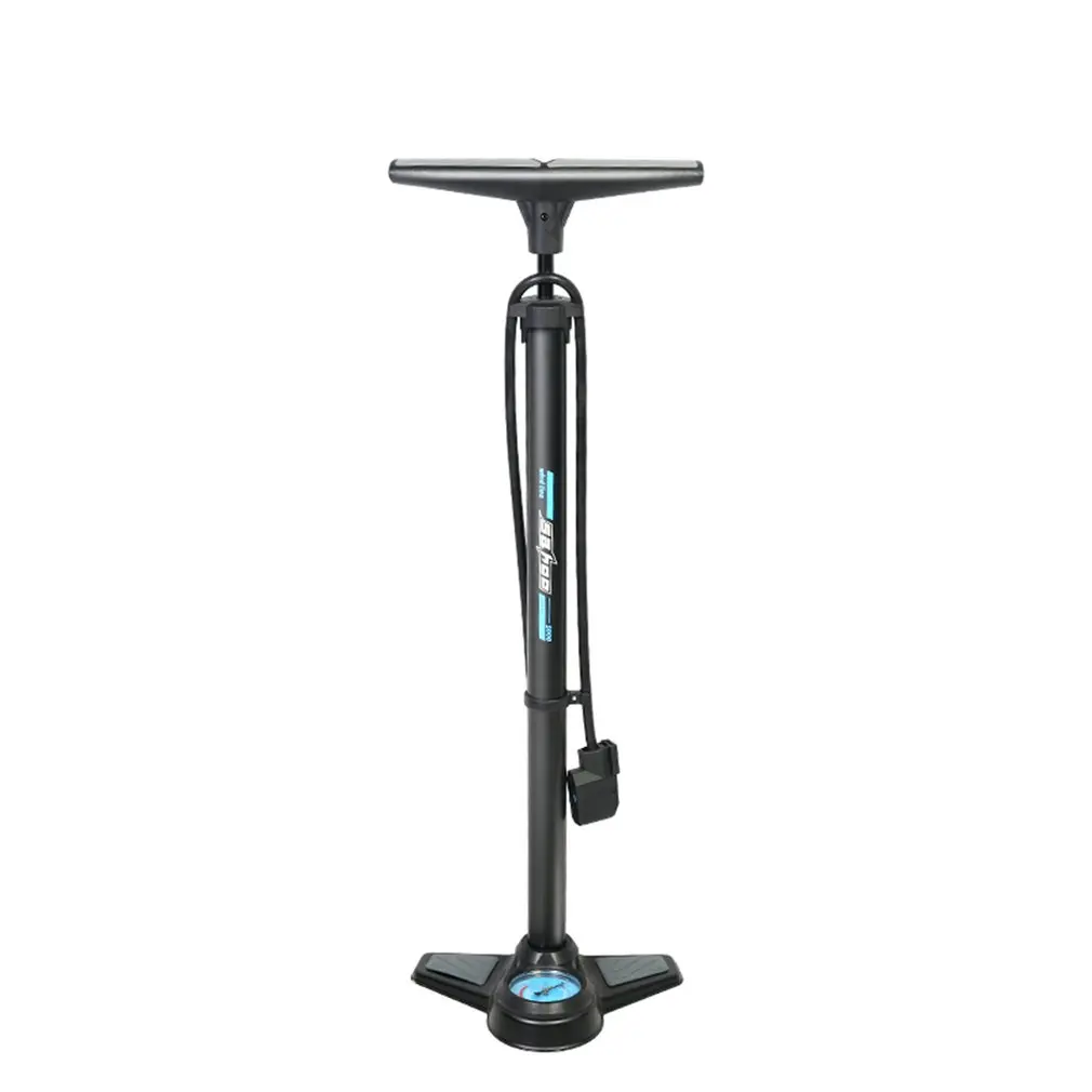 

High-pressure bicycle pump Screw-in nozzle head Aluminum tube Iron base Extended handle With Gauge 160PS