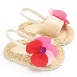 2019 новый бренд для новорожденных детей сандалии для маленьких девочек обувь ротанга противоскользящие ребенок, не начавший ходить Летняя