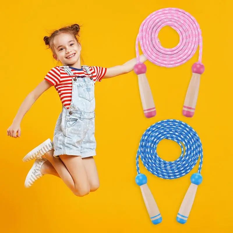 

Wooden Children Kids Sports toys Rope Sports Fitness Adjustable Jumping Ropes Kindergarten Educational Toys