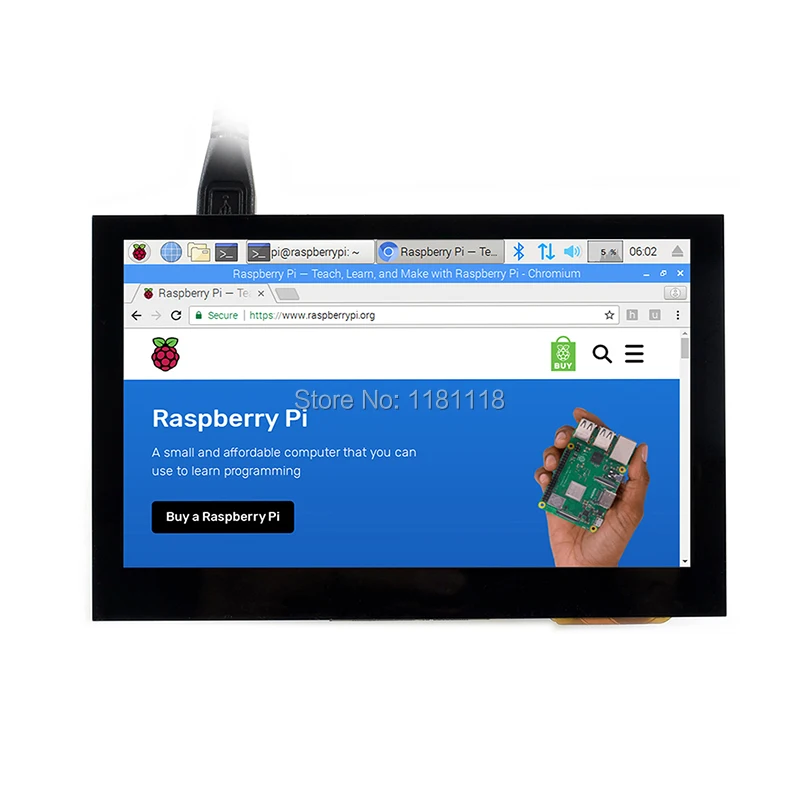 Raspberry pi Tela de Toque Capacitiva Ips 800x480 4.3 Polegada Usb Compatível com Hdmi - Imagem 6