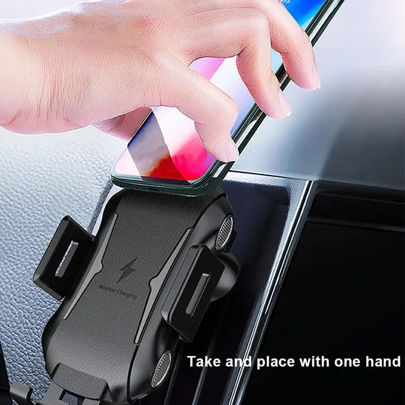FDGAO Automatic Clamping Qi Wireless Car Charger For IPhone XS Max XR X 8 Samsung S9 S8 Phone Holder 10W USB Fast Charging Mount
