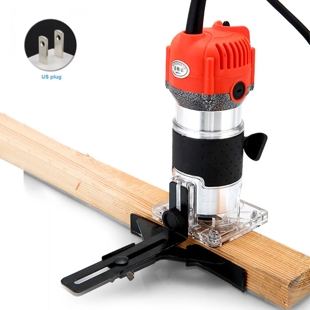 

Hand Tool Cutting Palm Router All Copper Electric Aluminum Shell Edge Trimmer Engraving Machine Trimming Woodworking EU/US Plug
