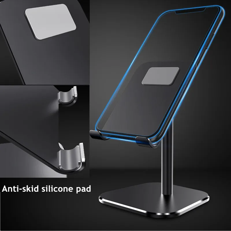  Mobile Phone Holder Aluminium Alloy Metal Desktop Tablet Holder For Universal Tablet & Phone Adjust