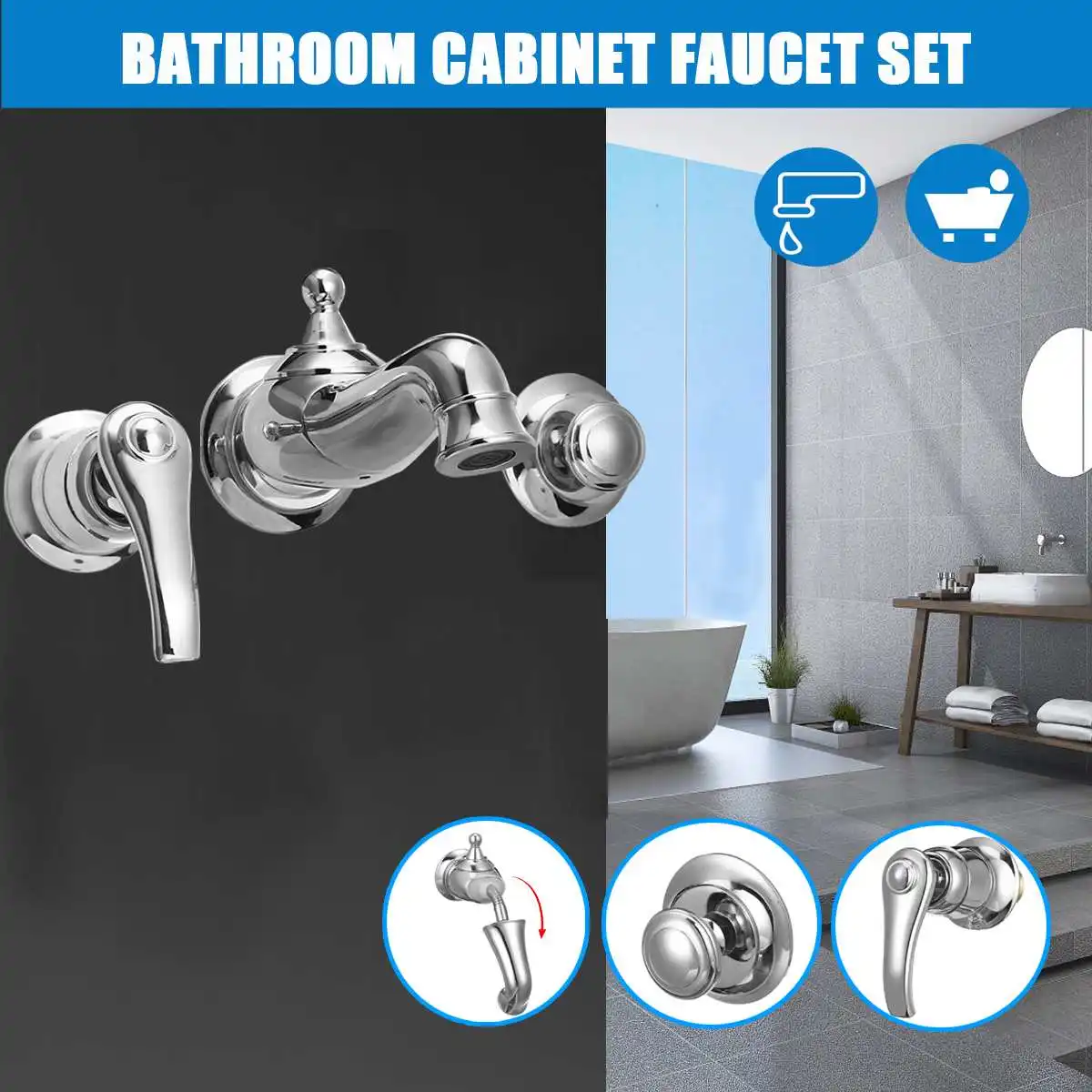 

Chrome Bathroom Waterfall Cabinet Faucet Set Bathtub Pull Out Shower Faucets Mixer Tap Wall Mounted Widespread Bathtub Tap