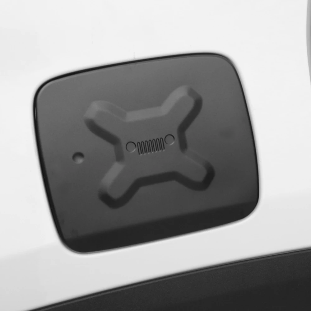 

Gas Fuel Tank Cap Covers Filler Door Trims Exterior Covers Aluminum Stainless Metal Exterior Accessories for Jeep Renegade