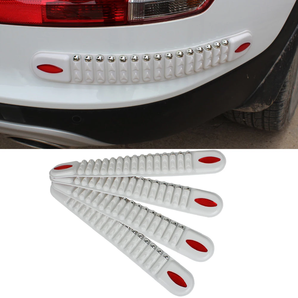 4Pcs 41.5x5.5cm Car Anti collision Front Rear Bullet Strip Bumper