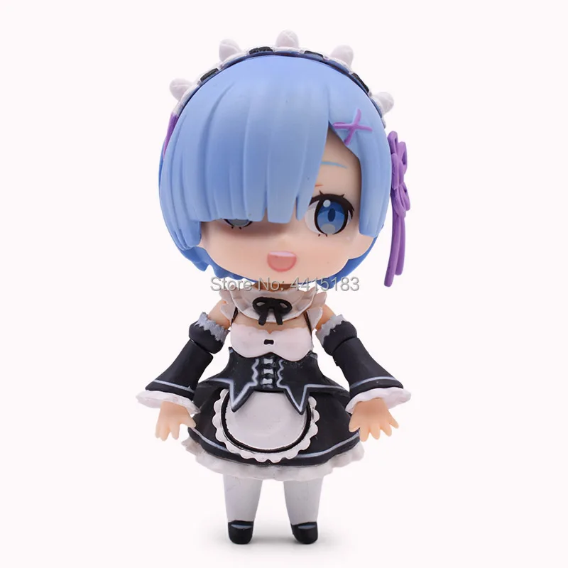 2 Styles Q Ver Anime Re : Life In A Different World From Zero Nendoroid Ram Rem PVC Action Figure Doll Collectible Model Toy 