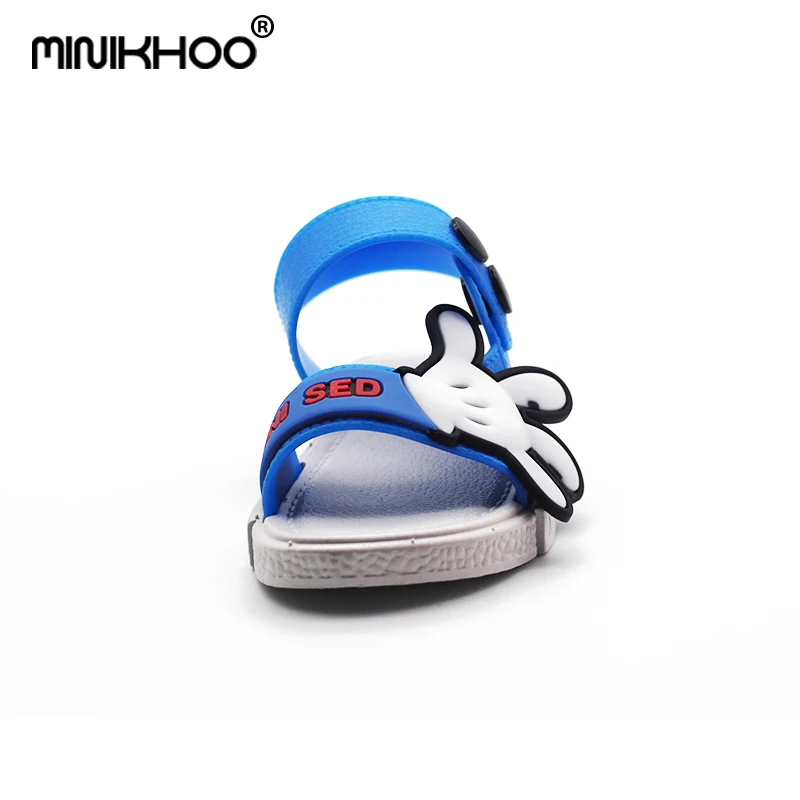 Mini Melissa/ брендовые сандалии для мальчиков и девочек с изображением Микки и пальмы Детские прозрачные сандалии дышащие сандалии для мальчиков сандалии высокого качества на 11-16 см