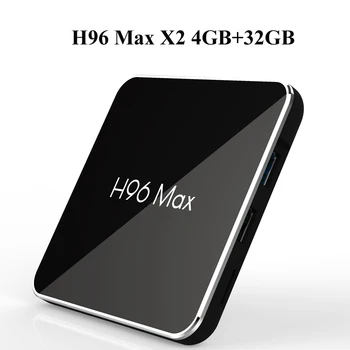 

H96 MAX X2 Android 8.1 TV BOX Amlogic S905X2 DDR4 4GB 32GB 2.4G 5GHz Wifi Bluetooth 4K IPTV Set top Box