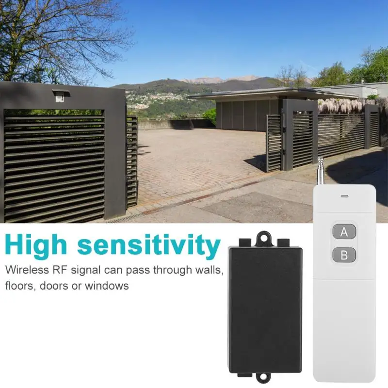 

3KM Long Range DC 12V 2CH RF Wireless Remote Control Switch System Transmitter + Receiver High Quality