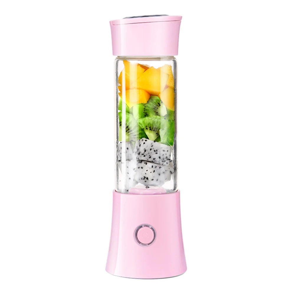 

New Wireless Electric USB Rechargeable Led Portable Six Blades Strong Power Juicer Fruit Vegetable Juice Mixer 480ml