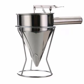 

Stainless Steel Octopus Balls Maker Batter Pancake Ball Dispenser Cake Cupcake Dough Dispenser Funnel Household