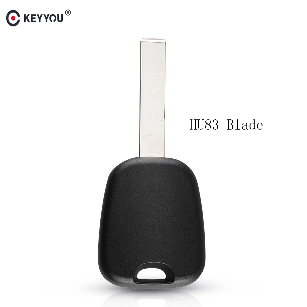 

KEYYOU Car Remote Key Shell Case For Citroen C3 C4 C5 C6 For Peugeot 206 207 307 Transponder Chip Key No Logo HU83 Groove Blade