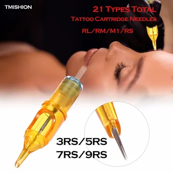 

10pcs Sterilized Disposable Tattoo Cartridge Needle RL/RM/M1/RS Semi Permanent Makeup Machine Accessory 3RS/5RS/7RS/9RS a
