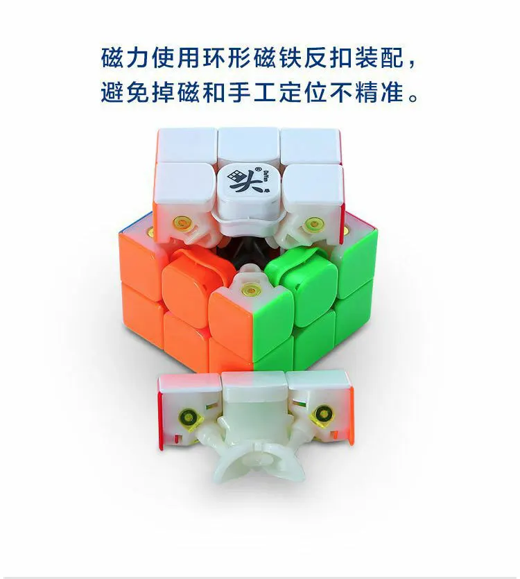 

Dayan Tengyun M Magentic 3x3 PLUS Cube Cubo Magico Black/Stickerless Educational puzzle toy Gift idea for kids