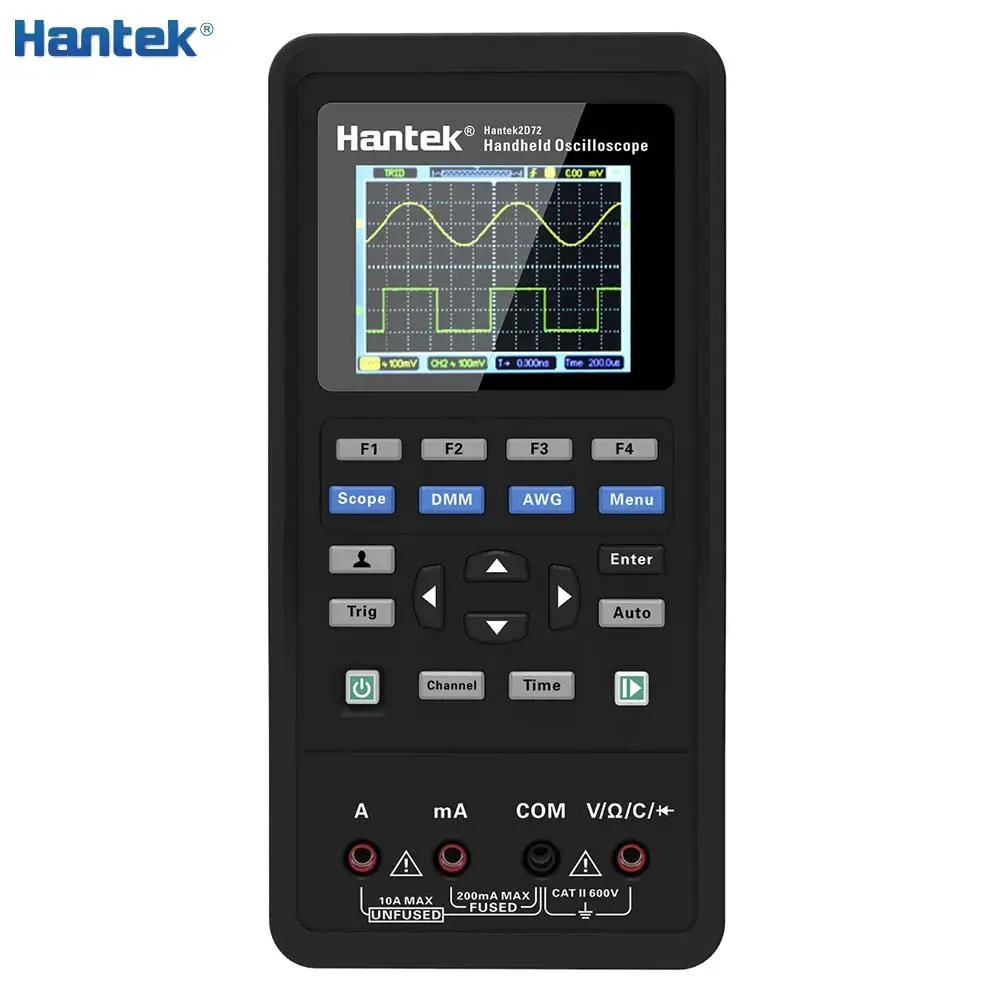 

Hantek 3 in 1 Handheld 40MHz/70MHz Digital Oscilloscope + Waveform Generator + Multimeter Dual-channel Portable Scope Meter