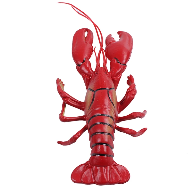

12 X 5 Inch Big Fake Lobster Model For Dispaly Artificial Marine Animals Decoration