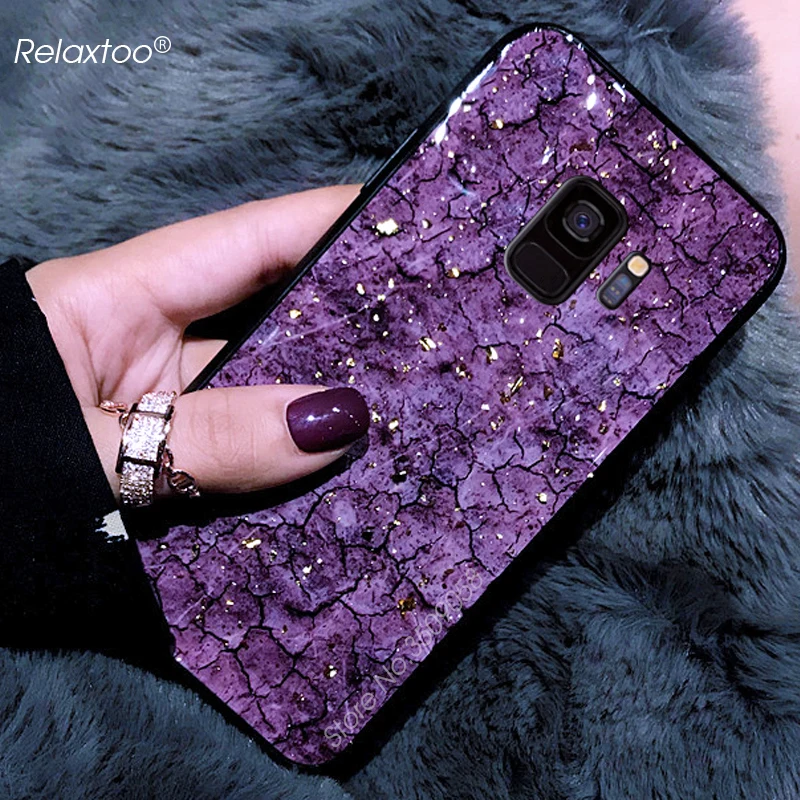 

for Samsung Note 9 8 Case Marble Gold Foil Glitter Phone Case For Samsung Galaxy S9 S8 Plus Soft Silicone Back Cover note9 note8