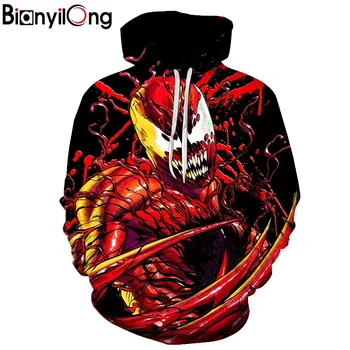 

Venom Hoodie Venom: Deadly Guardian Role Playing Unisex Sweatshirt Men's Hooded Hoodie BIANYILONG Brand Customized New