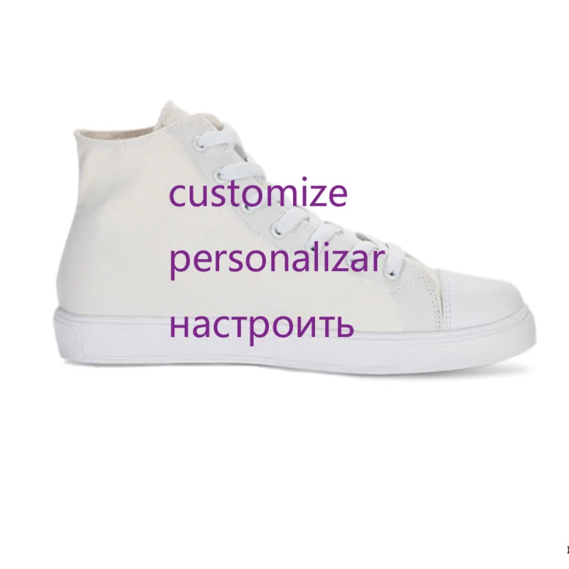 

Customied Sneaker Vulcanized Shoes Men Personal Design 3d Print Canvas Shoes High-top Flat Lace-up Male/Women Unisex Sneakers