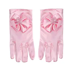 Обувь для девочек великолепные атласные модные перчатки для особых случаев платье формальное вечерние праздничное (розовый) модные