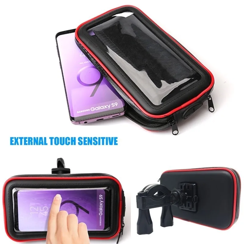 For iPhone Bike Holder Phone Stand Motorcycle Waterproof Case Xiaomi Redmi Handlebar Mount Universal Huawei P20 Lite | Мобильные