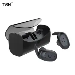 TRN T100 Универсальный Беспроводной Bluetooth наушники бинауральные Спорт Наушники-вкладыши Bluetooth V5.0 стерео лихорадка HiFi Портативный наушники