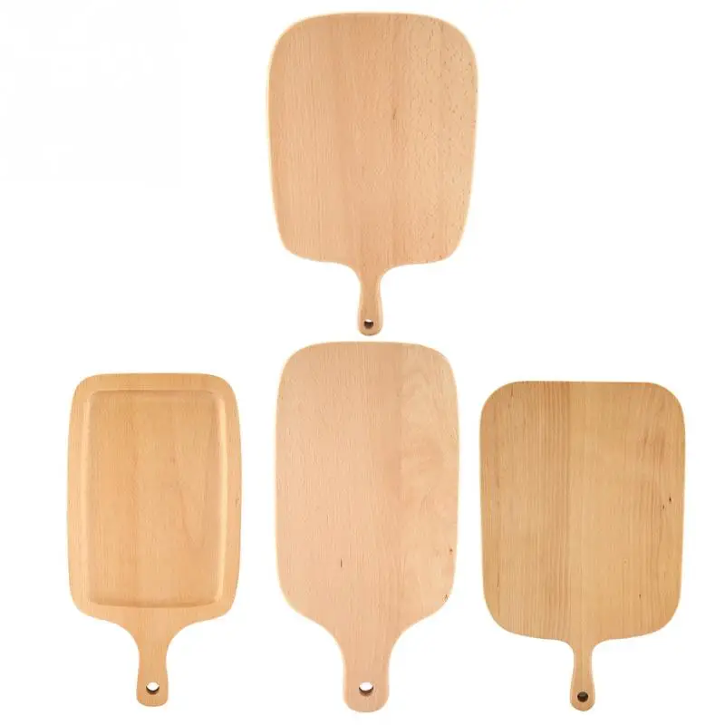 

Wooden Splice Pizza Board Steak Dish Tray With Handle Beech