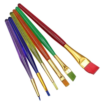 

6 pcs Painting brush Fondant dusting tool set for sugar cake Powder sugar Decor