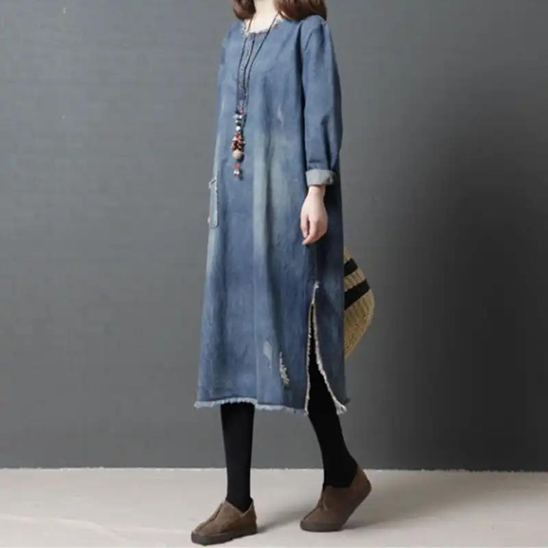 denim tunic shirt dress