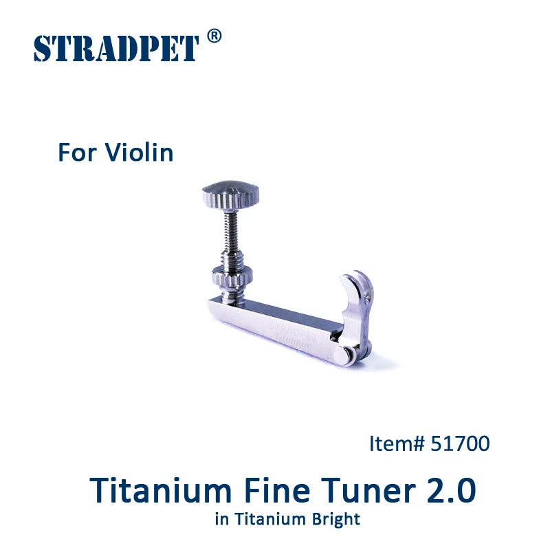 Тюнер STRADPET titanium Fine 2,0 с износостойким болтом из сплава из титана, яркий или темно-серый, для скрипки, регулятор струн