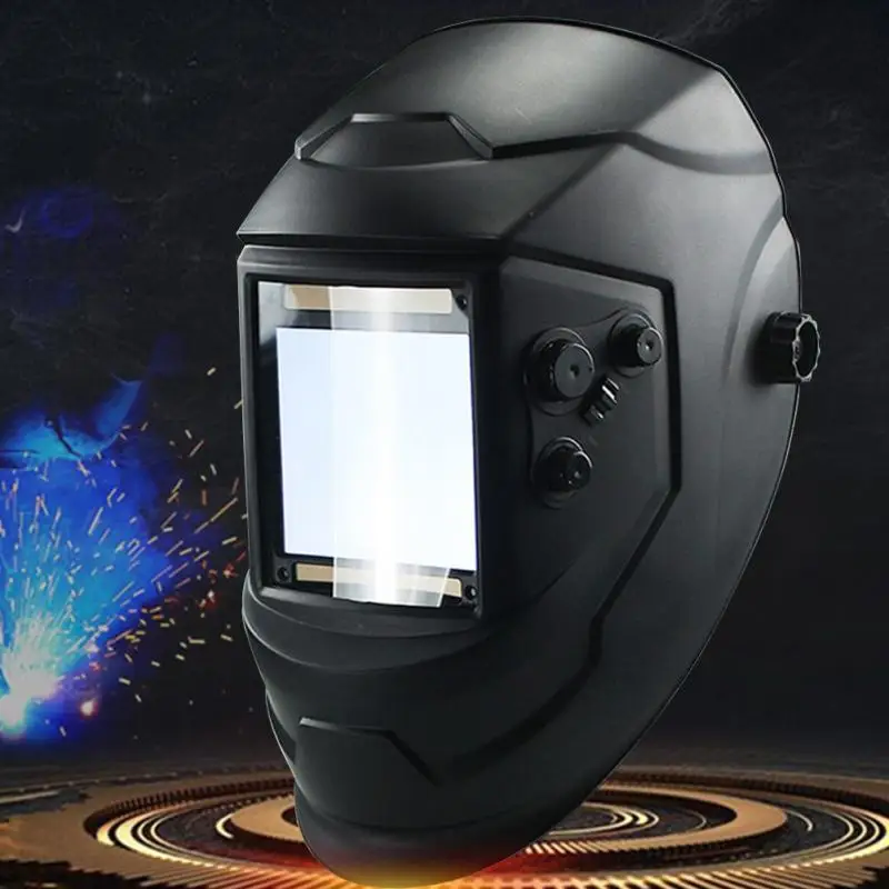 

4 Arc Helmet Big View Auto Darkening Grinding Solar Welding Mask Welder Cap