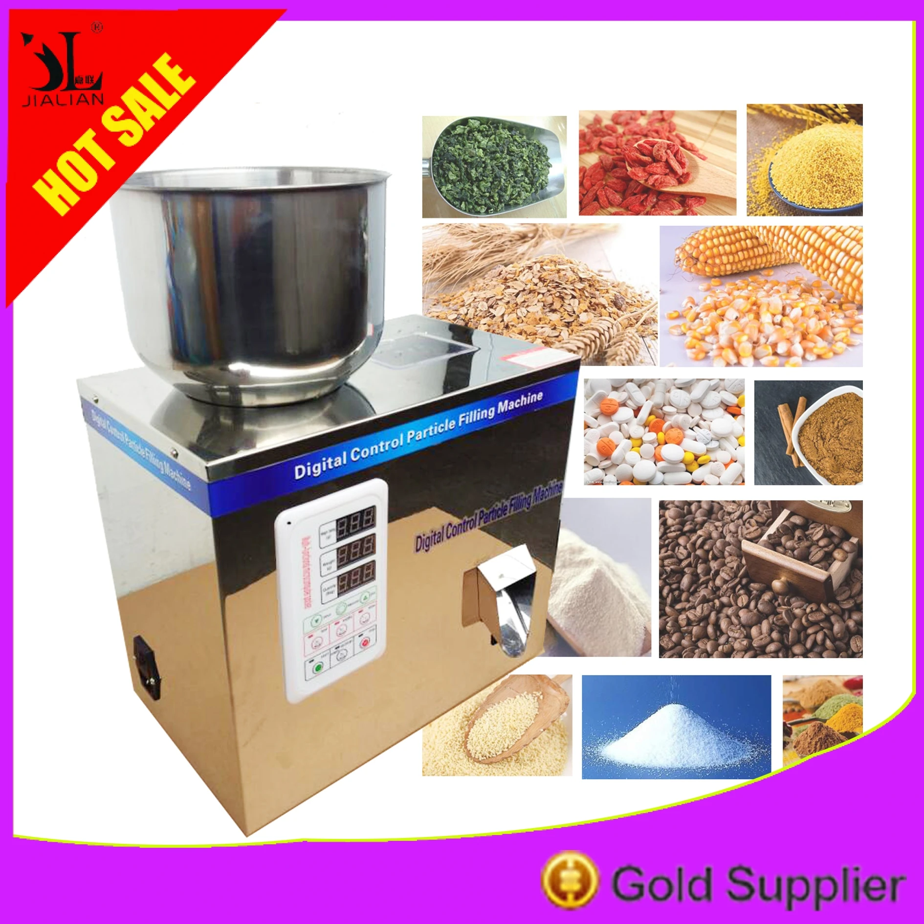 

Free Shipping Automatic Small Scale Herb Capsules Filling And Weighing Machine Tea Leaf Packing Machine Particle Racking Machine