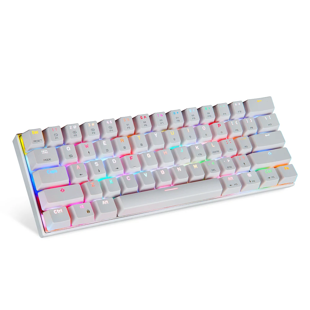 CK62 BT3.0 Проводная RGB механическая клавиатура для планшетного ноутбука смартфона белый и красный вал для копирайтера программиста