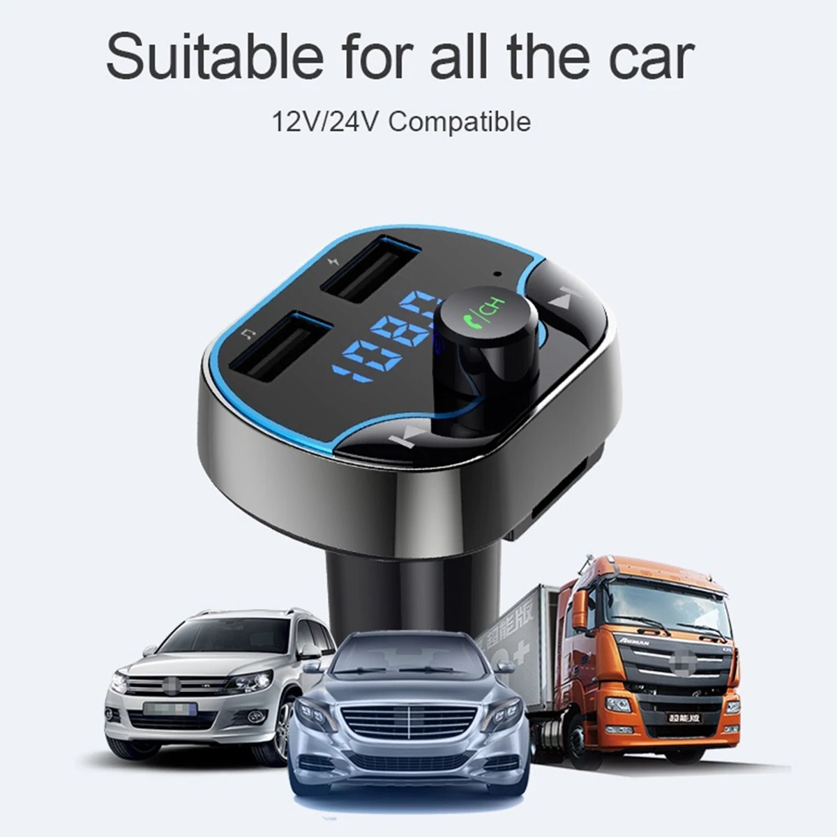 1 шт. авто громкой связи 12-24 В 3.1A Bluetooth FM TF карта Автомобильный fm-плеер двойной USB зарядное устройство для музыкальный плейер в машине зарядное устройство для телефона
