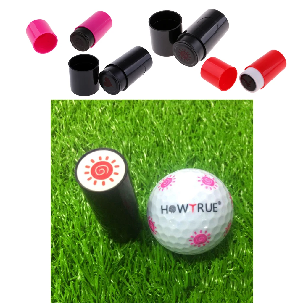 4 Pieces Quick Drying Golf Ball Stamper Golfer Stamp Marker Training