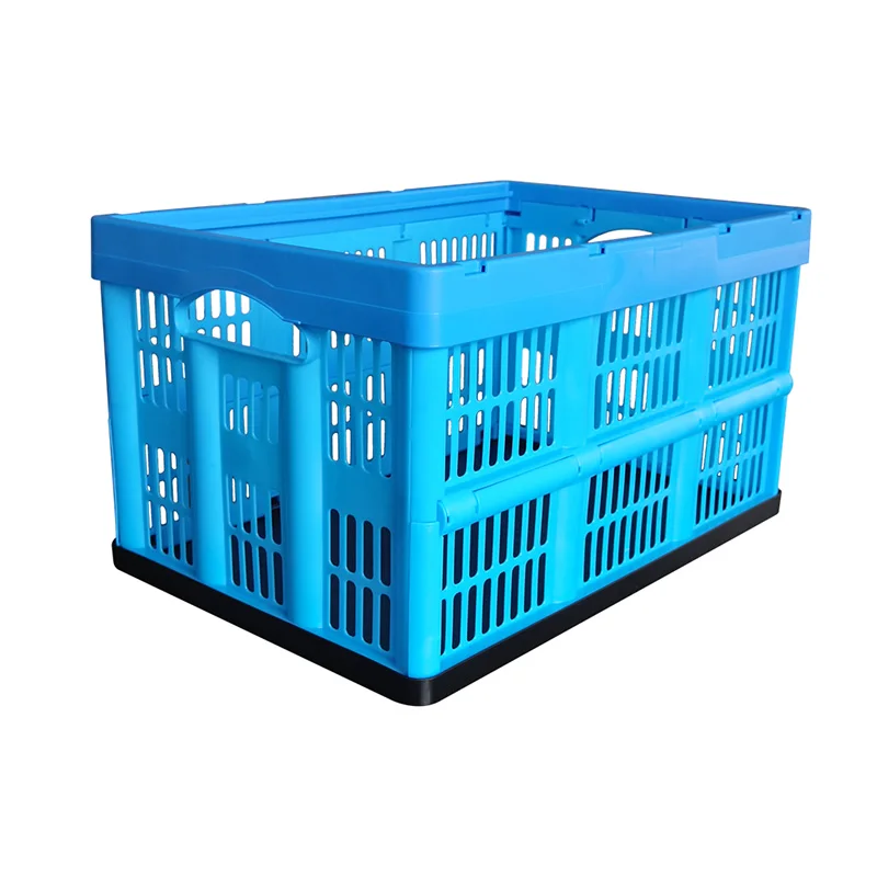 

AHTOSKA 56L Food Home Office Files Storage Laundry Basket Magazine Plastic Organizer Folding Boxes Bins Large for Clothing