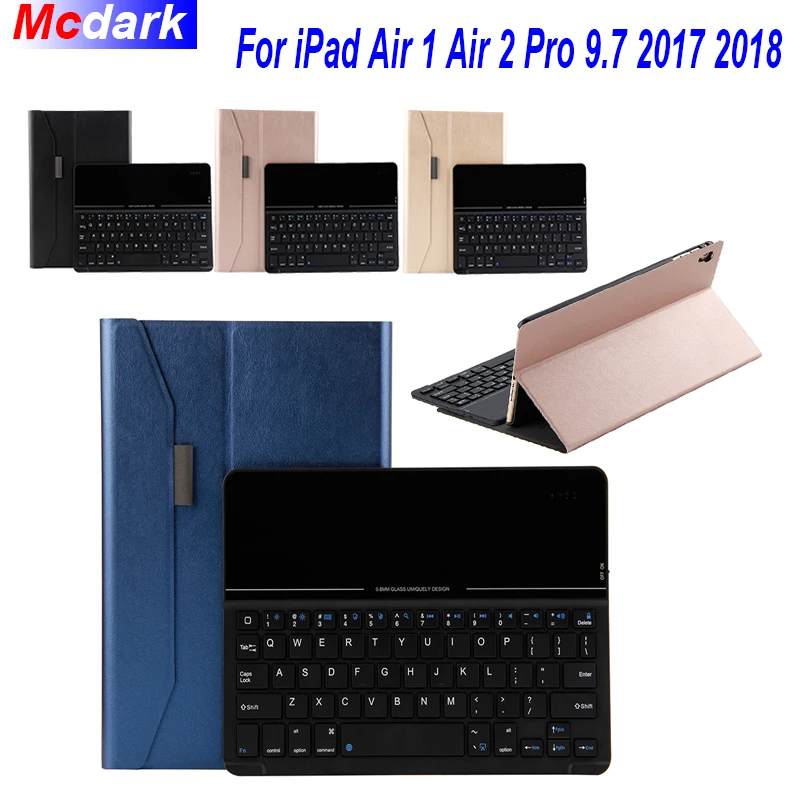 Кожаный чехол для планшета iPad Air 1 2 Pro беспроводная клавиатура с Wi Fi и Bluetooth кожаный