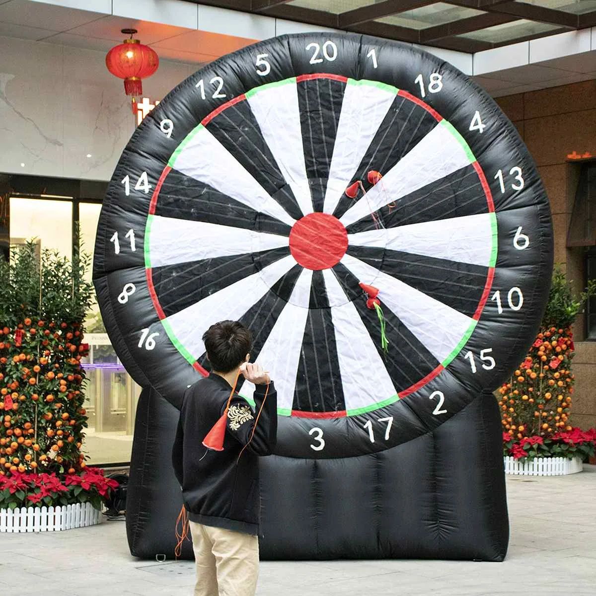 

4 Meter Giant Inflatable Dart Board With Air Blower 220V Outdoor Durable Game Oxford Fabric Throwing Sport Games Inflatable Toys